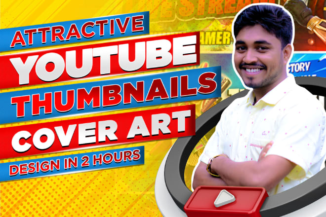 I will do youtube thumbnails design, channel cover art design in 2 hours