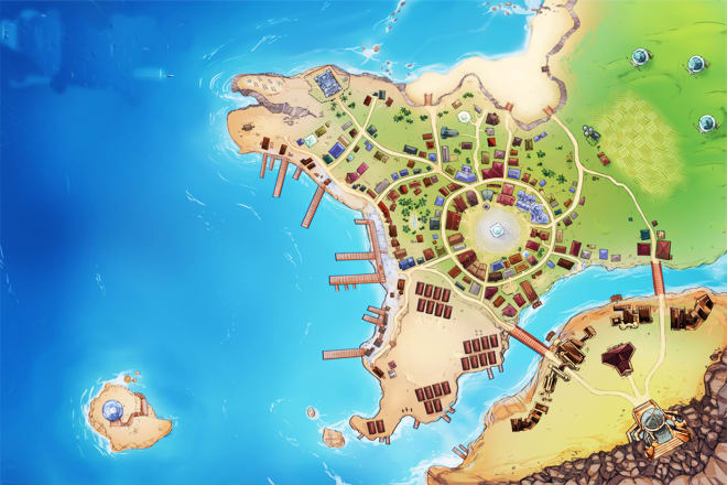 I will draw custom maps, fantasy cities and world maps