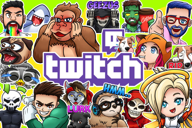 I will draw great twitch emotes or sub badges for you