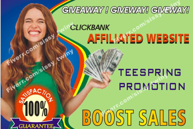 I will drive USA google web traffic clickbank affiliate website or teespring promotion