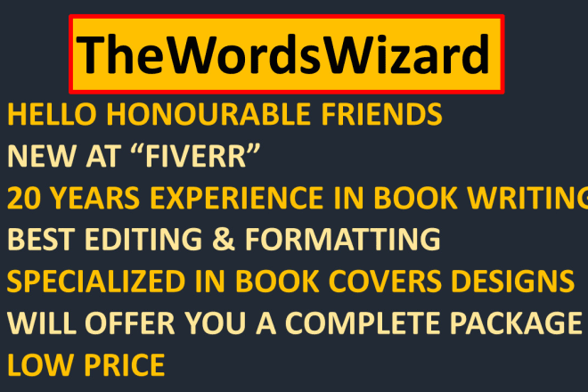 I will edit proof read and format your book