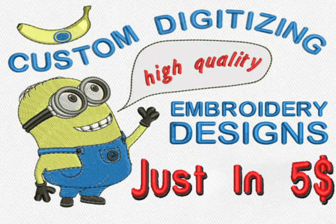 I will embroidery digitizing in 1 hour into dst pes