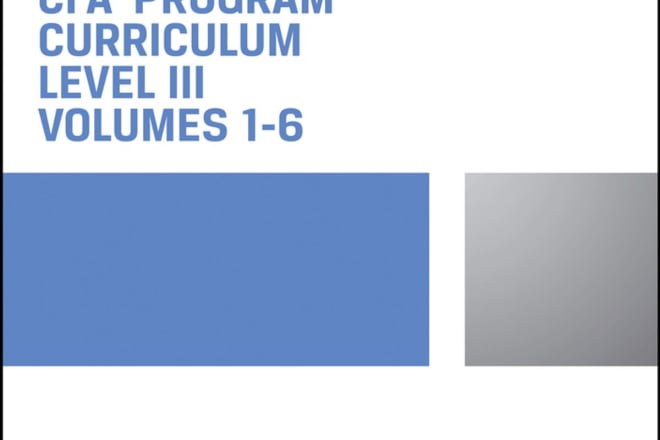 I will give you pdf book cfa program curriculum 2020 level iii