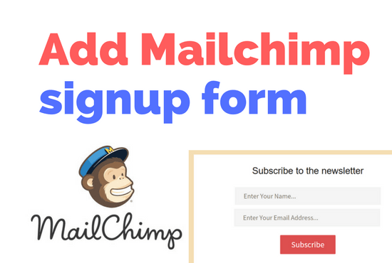 I will integrate mailchimp signup form within 1 hour