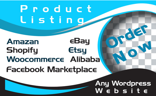 I will list your products on amazon ebay etsy shopify