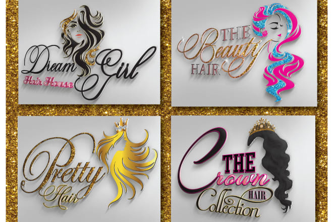 I will luxury hair extensions logo and business cards