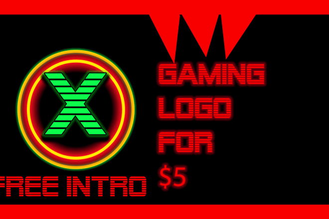 I will make a gaming logo and intro for 5 only