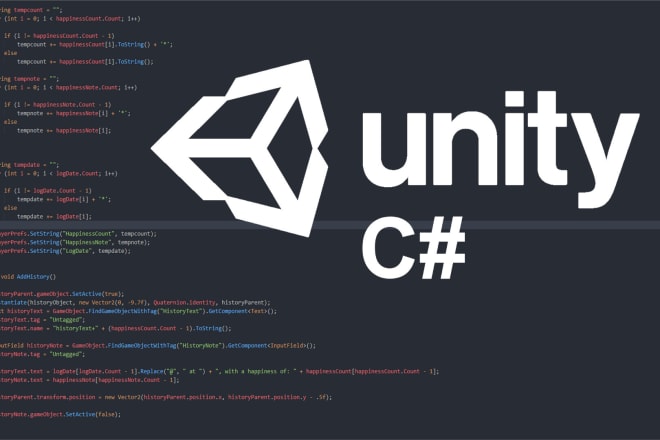 I will make any unity c sharp script for you