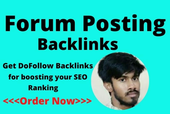 I will make high quality forum posting backlinks manually