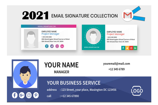 I will make HTML email signature for email, outlook, iphone