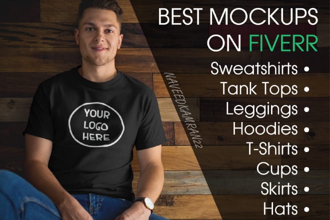 I will make image mockup t shirts apparel with your logo or design
