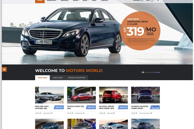 I will make responsive online car dealership website