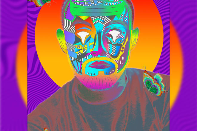 I will make you a glitchy, trippy or psychedelic poster design