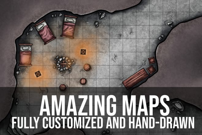 I will make you an amazing fantasy, rpg or dungeon battle map