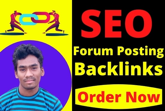 I will manually forum posting dofollow forum backlinks high da sites