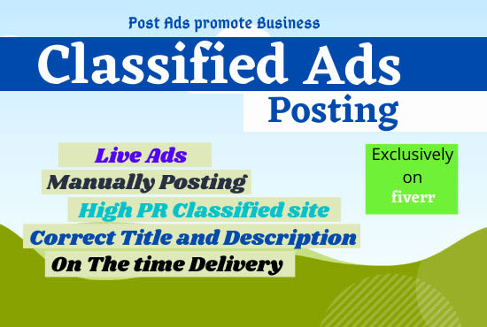 I will post classified ads on international sites