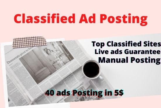 I will post your ad in top USA, uae classified ads posting websites