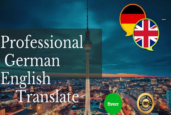 I will professional german english translator