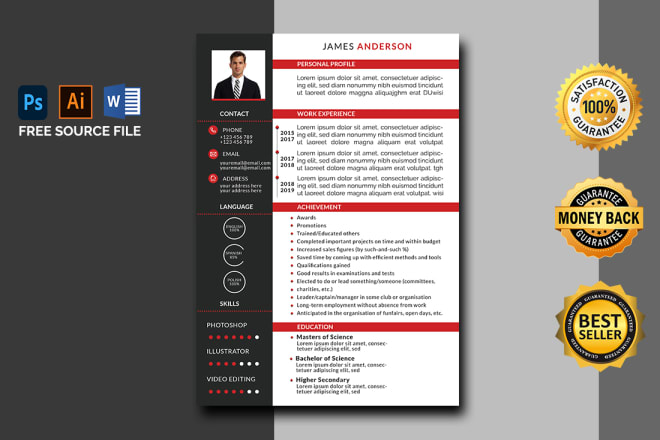 I will professional resume or cv design in 3 hours