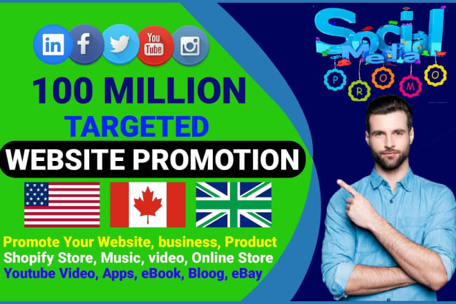 I will promote and market your website, ebook, and any link on the social media user
