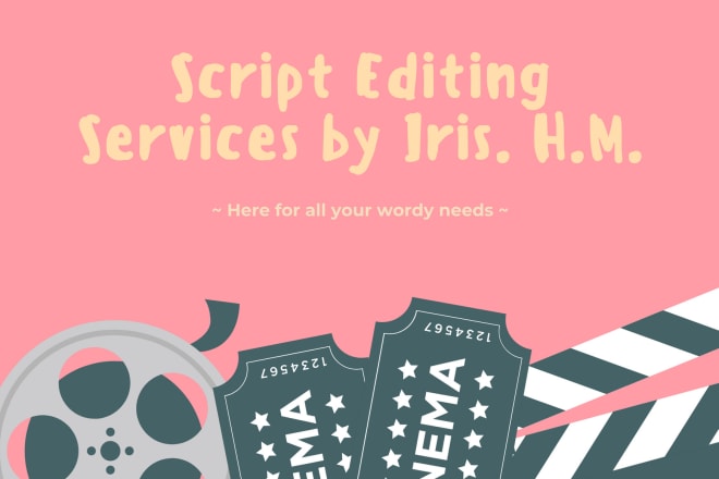 I will proofread and edit your script