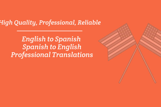 I will provide professional english to spanish translations