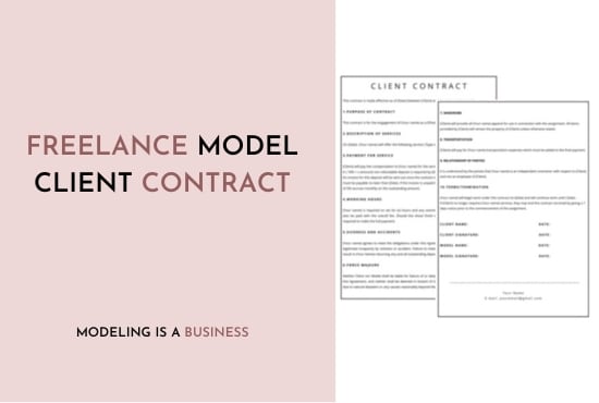 I will provide you with a fashion model freelance client contract