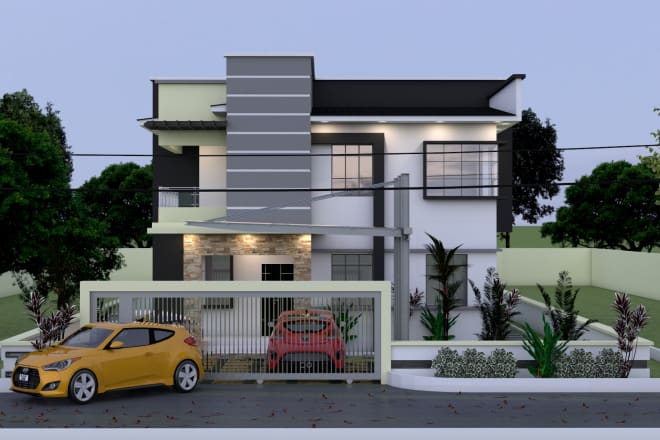 I will render exterior and interior architectural building design services