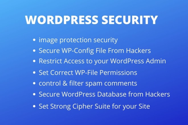 I will secure wordpress site permanently