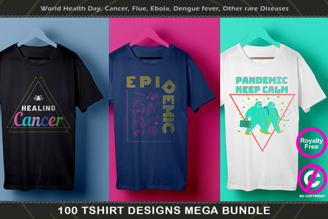 I will sell epidemic pandemic tshirt designs for diseases cancer, hiv, diabetes, virus
