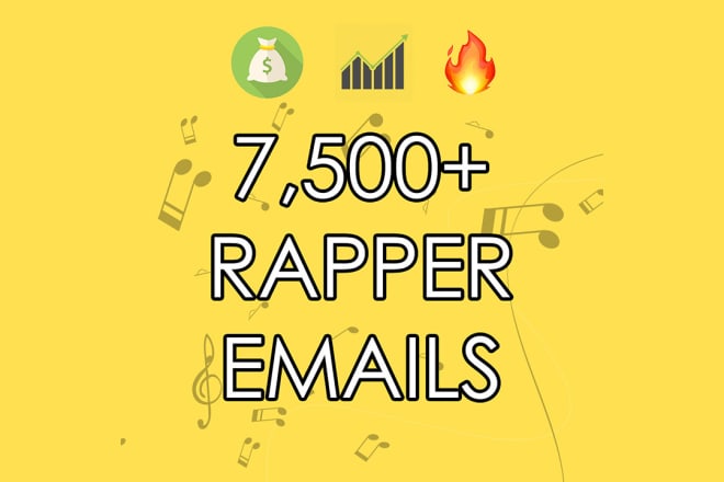 I will send you a spreadsheet with rapper emails to submit beats to