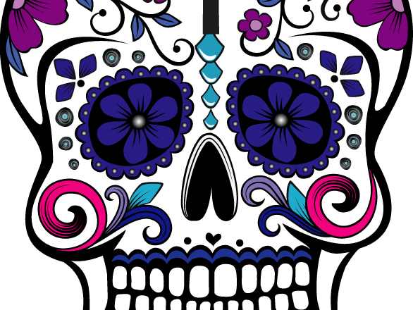 I will sugar skull, tshirt design or skull tattoo by illustration