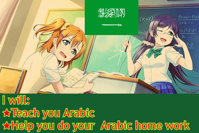 I will teach you arabic in english or french