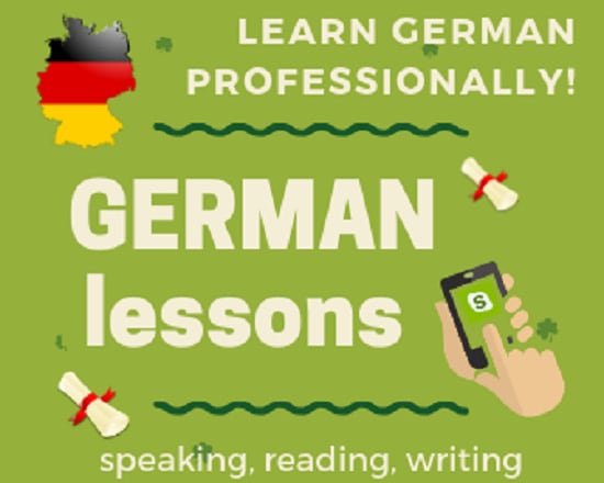 I will teach you german via skype lesson with teaching classes for each level