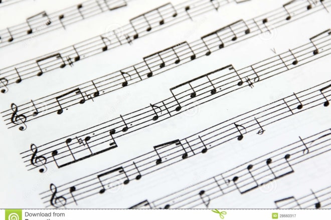 I will transcript music to sheet music