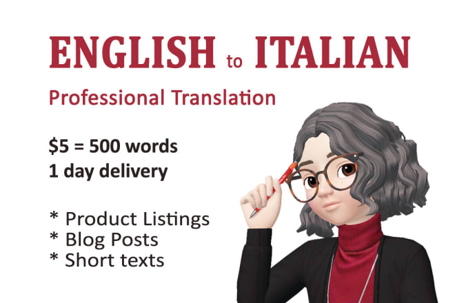 I will translate english to italian