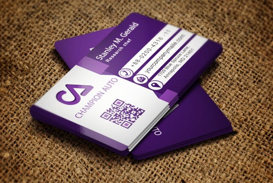 I will unique business card design with qr code free