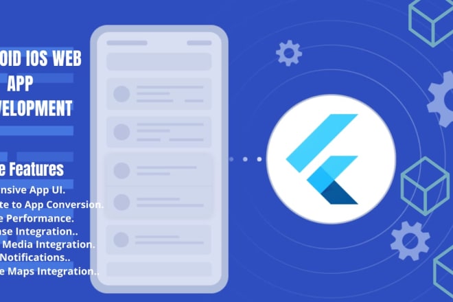 I will use flutter to develop ios and android application for you