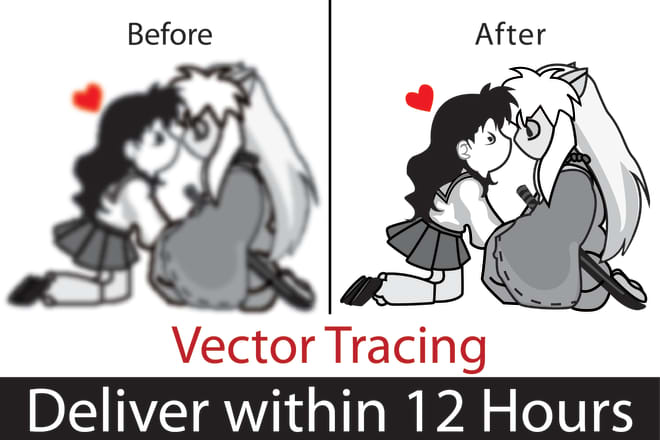I will vector tracing logo image to convert high resolution print graphic within 4 hour