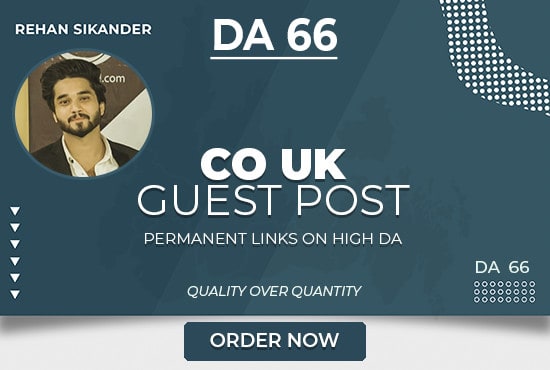 I will write and publish a guest post on my co UK da 66 site