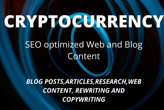 I will write cryptocurrency and blockchain content for your website