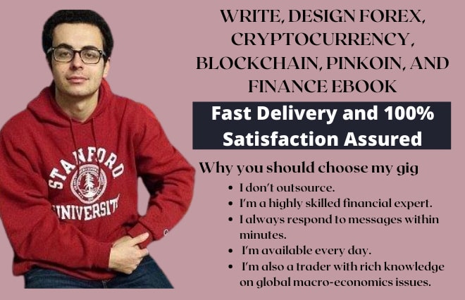 I will write, design forex, cryptocurrency, blockchain, pinkoin, and finance ebook