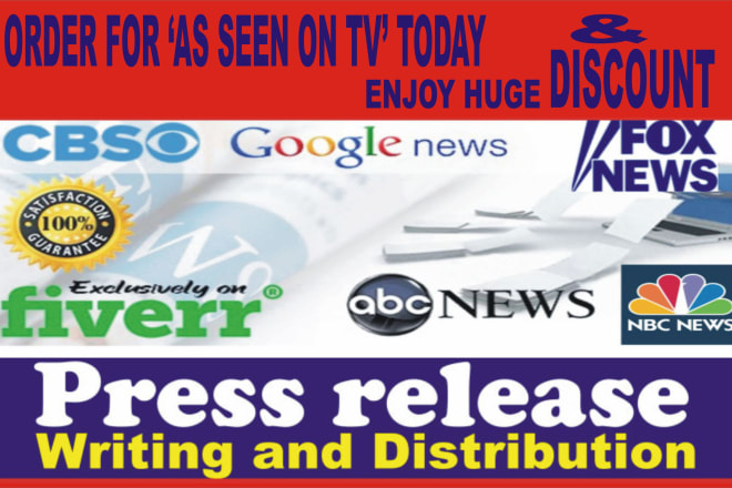 I will write press release and do press release distribution