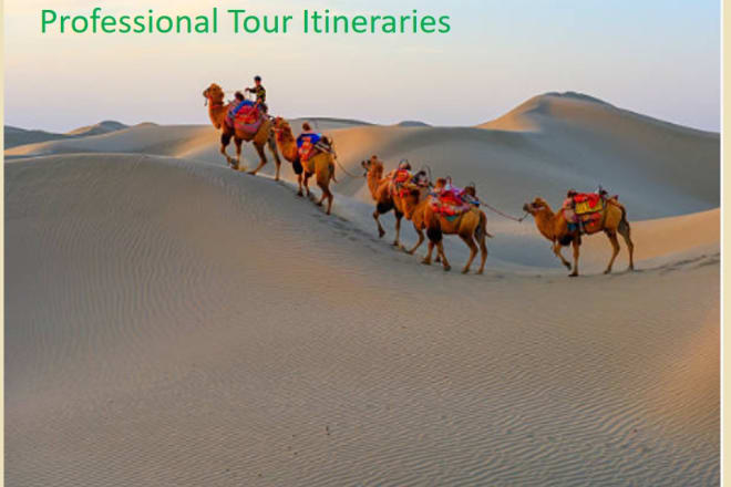 I will write top quality SEO tour itineraries