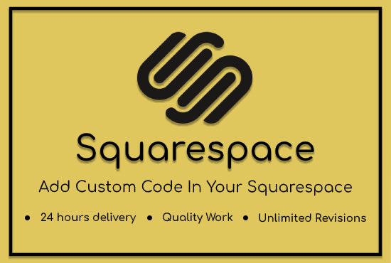 I will add custom html, css and jquery code to squarespace website