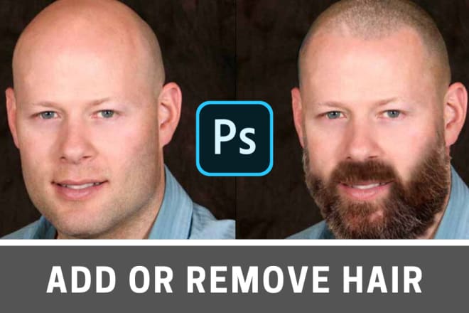 I will add hair to your photo using photoshop