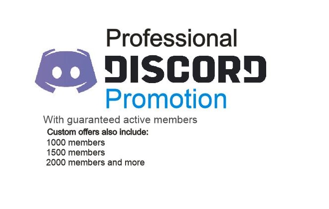 I will advertise, promote your discord server for high growth