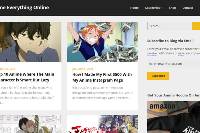I will backlink your site from my anime blog