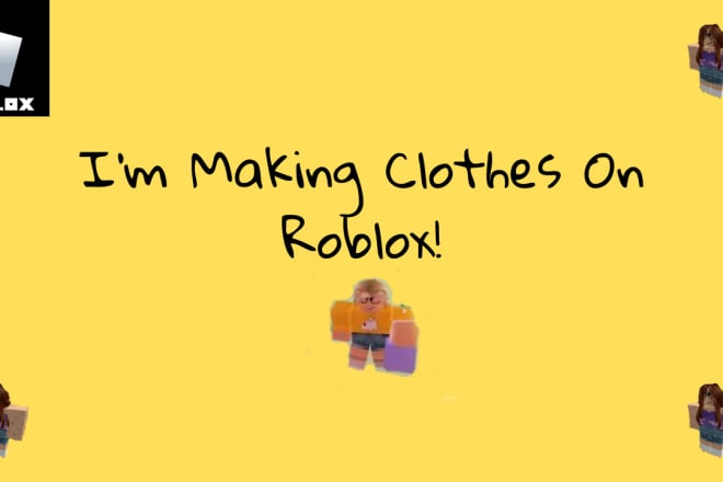 I will be a contract clothing designer for your roblox group