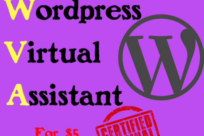 I will be your wordpress virtual assistant for an hour